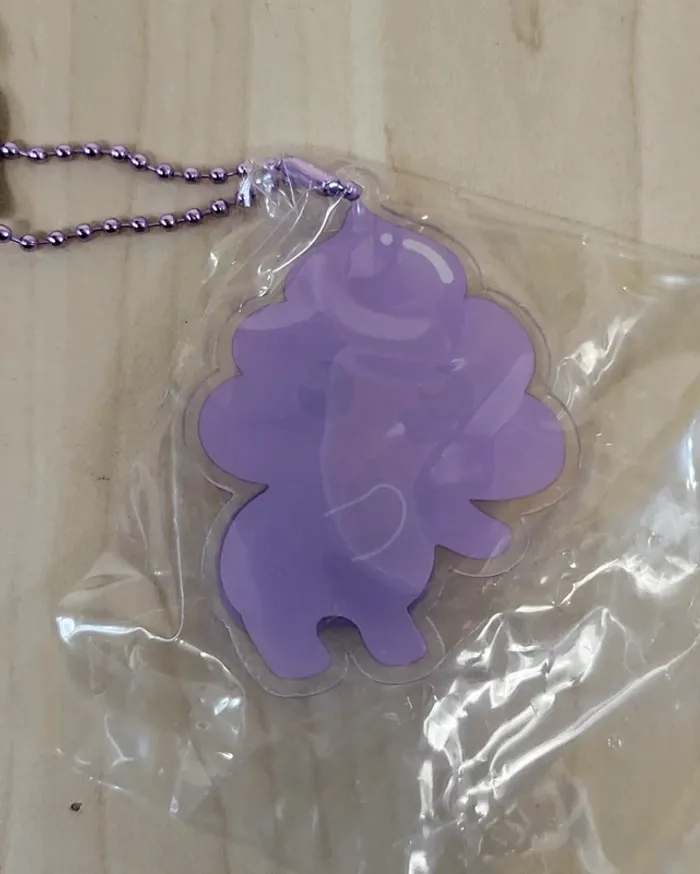 Porte-clefs Fidget "petit caca" mauve - photo numéro 3