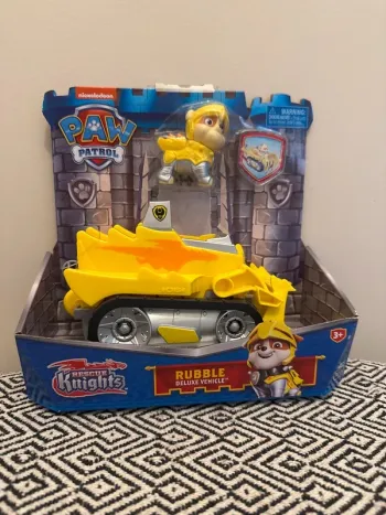 Pat patrouille Rescue Knights - Rubble Deluxe Véhicule - 3 ans et +