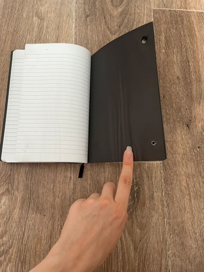 Carnet lignée A5 avec couverture pailleté noir - photo numéro 7