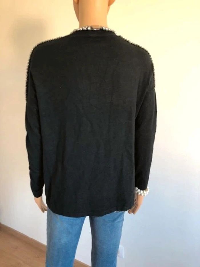 Pull noir neuf avec strass taille unique - photo numéro 7