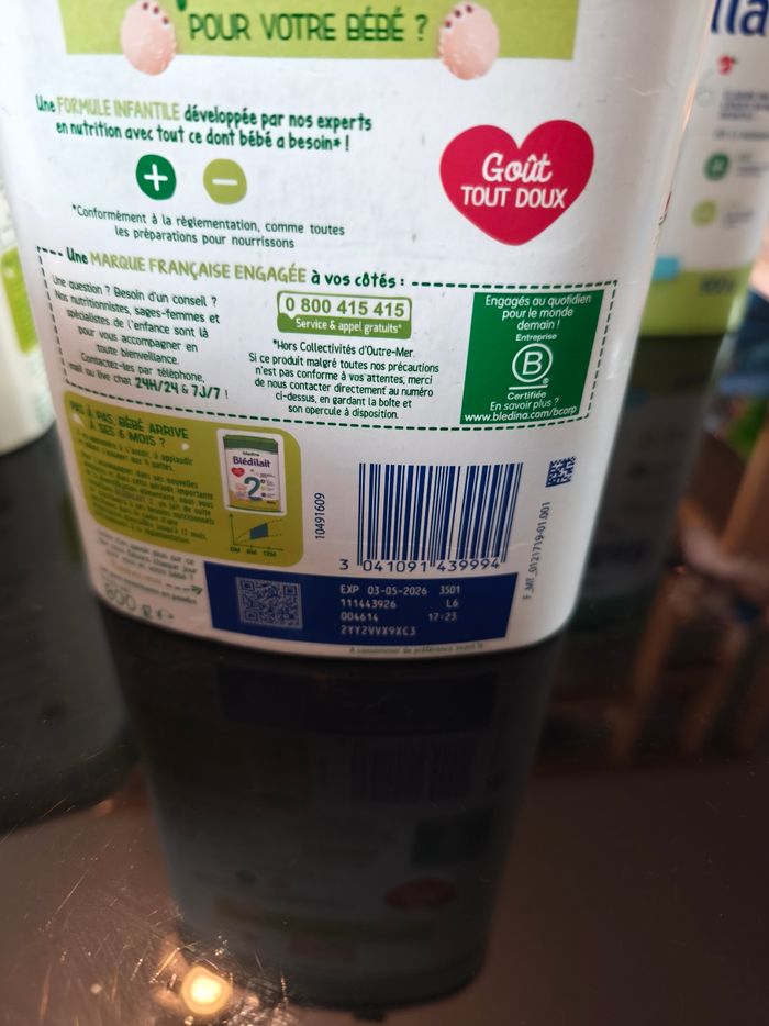 Lait bébé bledilait 0/6 mois - photo numéro 3