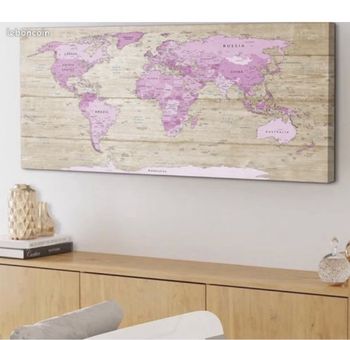 Grand Atlas World Crème 🌎120x50 Emballé dans du plastique