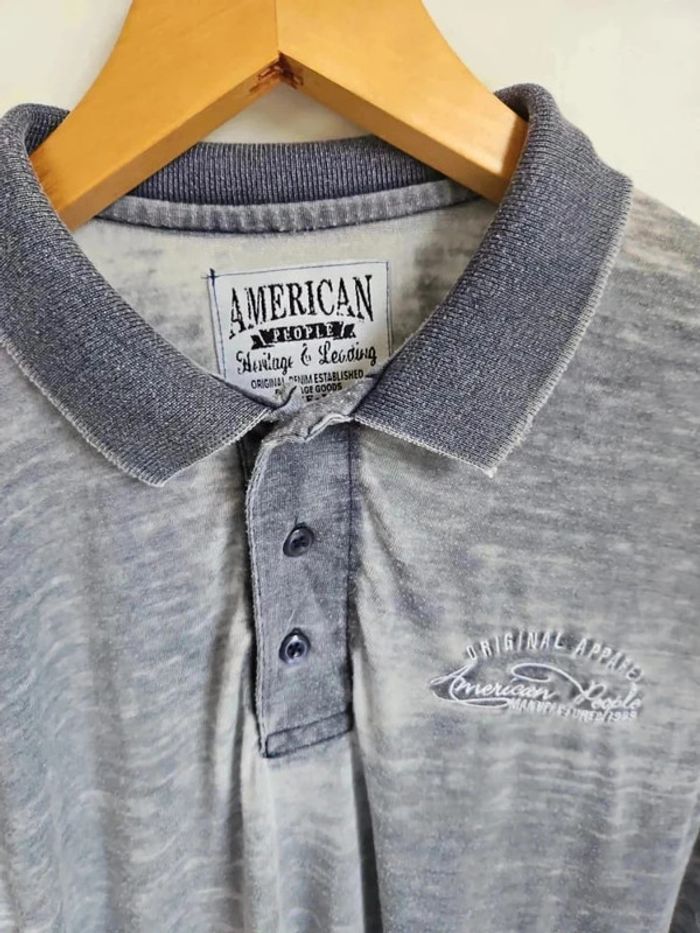 tee shirt polo a col manche courte american vintage homme taille M - photo numéro 3