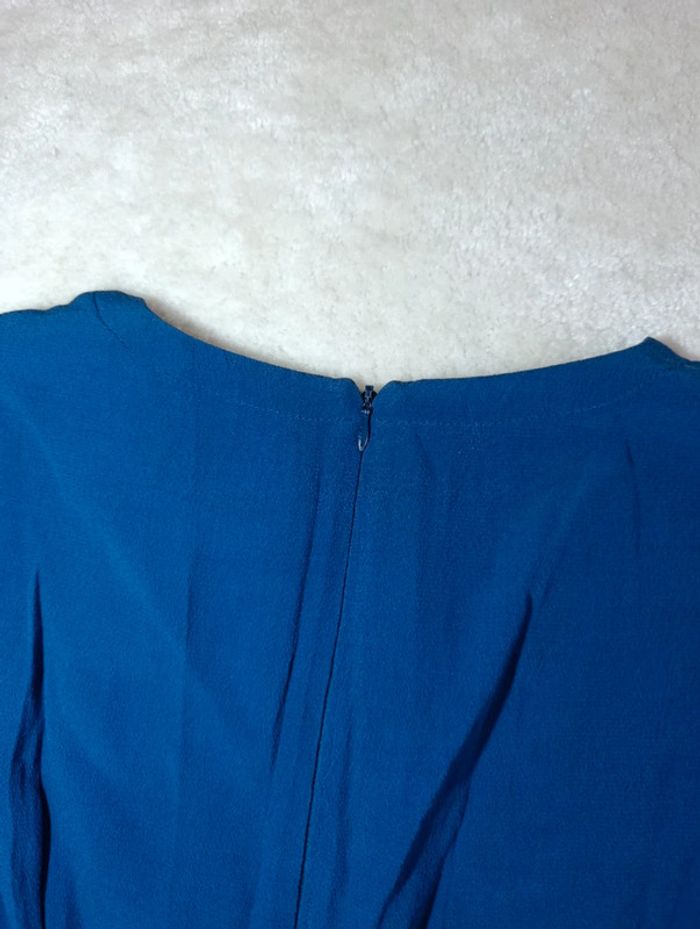 Robe légère Caroll bleu 40 laçage au décolleté manches 3/4 - photo numéro 8