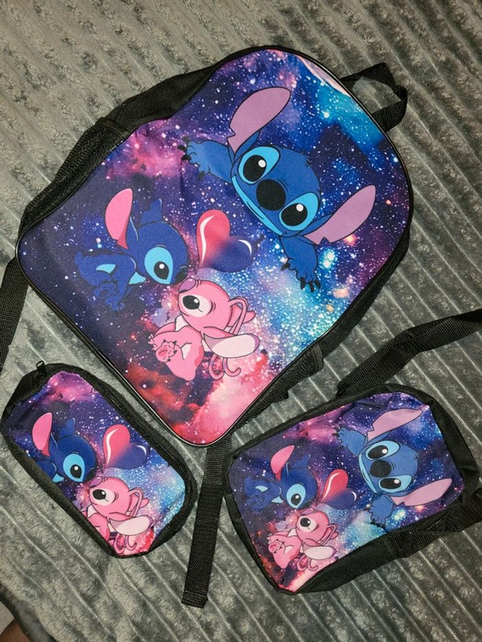 Lot école stitch sac trousse et sacoche
