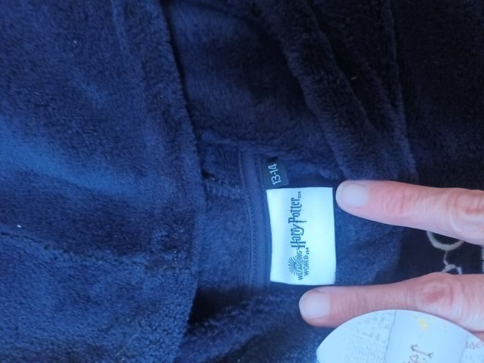 Polaire harry potter 13 ans 14 ans à capuche marine neuf - photo numéro 3