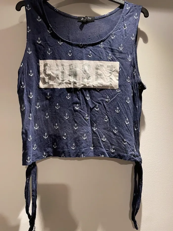 Lot débardeur et jean noir taille S - M - photo numéro 2