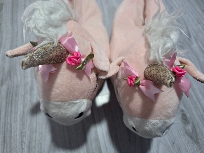Chausson pantoufles licorne - photo numéro 2