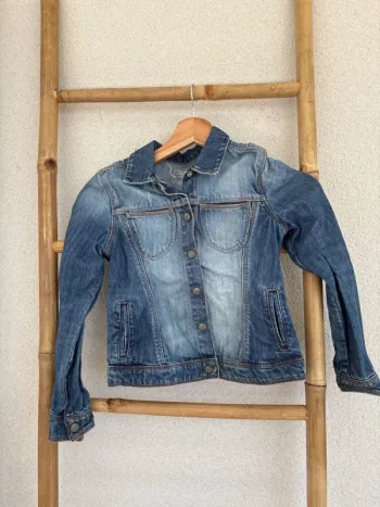 Veste en jean boutons pression