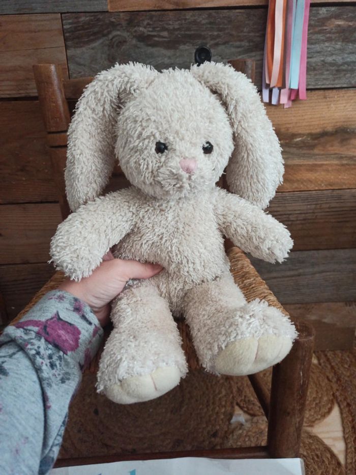 Peluche lapin blanc T C M BE - photo numéro 5