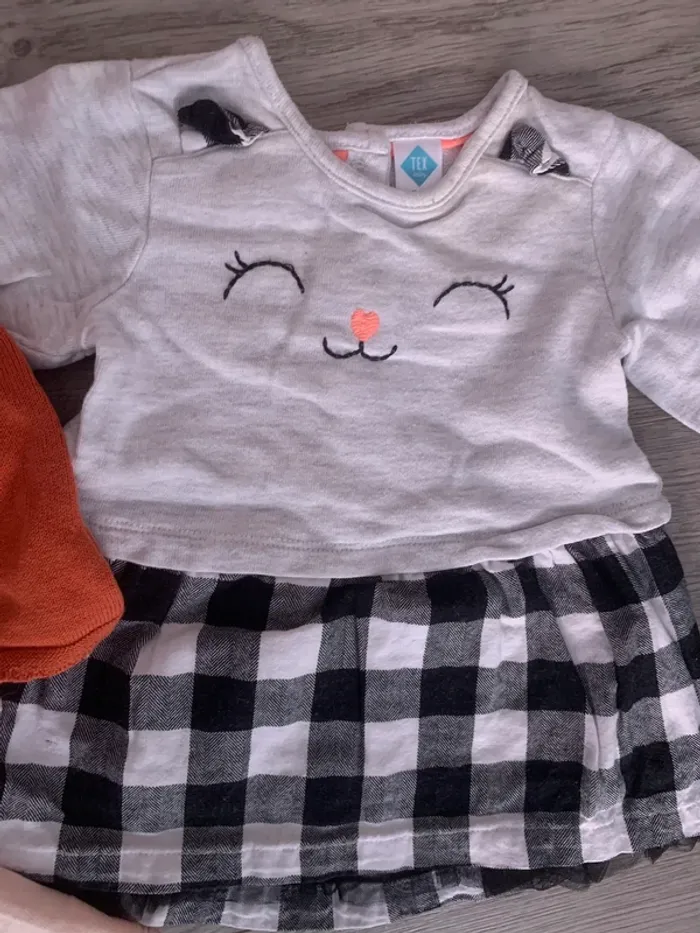 Lot de 3 robes demi-saison fille 6 mois - photo numéro 4