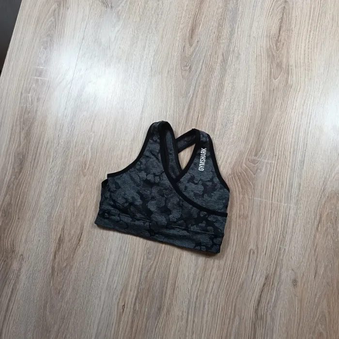 Brassière gymshark femme XS camouflage gris noir - photo numéro 2