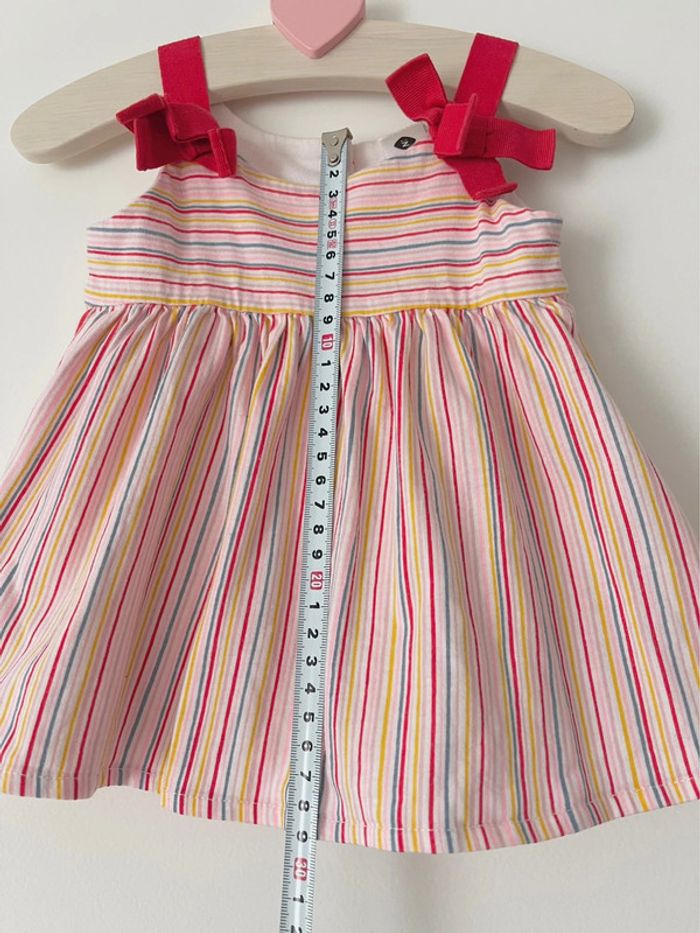 Haut coupe babydoll ou mini robe “grain de blé” pour bébé fille taille 9 mois en coton - photo numéro 7