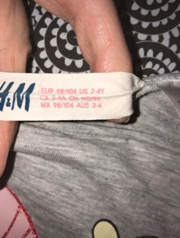 T shirt manches longues h&m 2-4 ans neuf jamais porté juste lavé - photo numéro 3