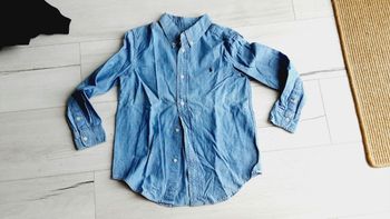 Vêtement garçon chemise manches longues bleu Ralph Lauren 6 ans