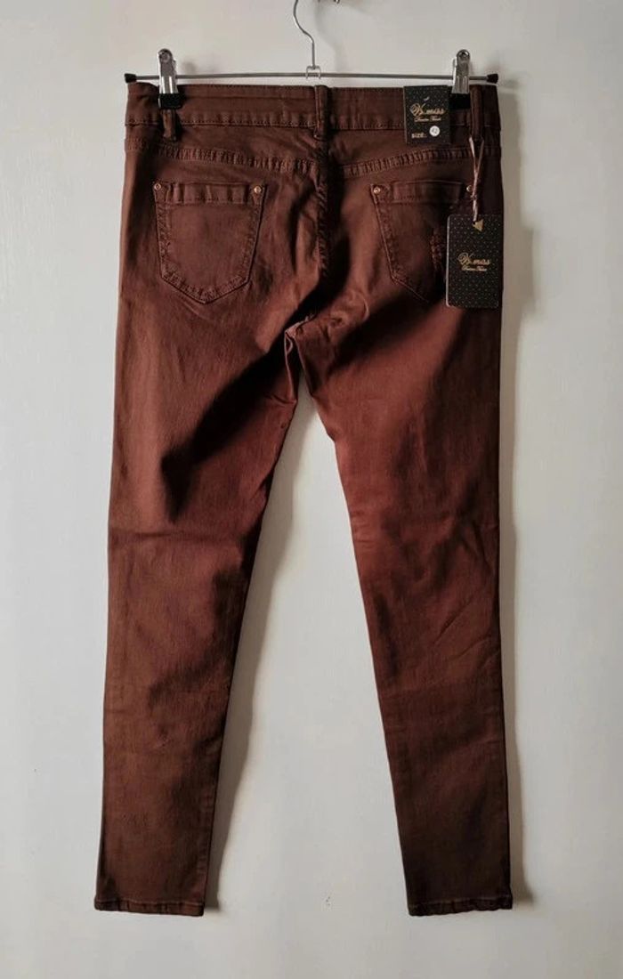 Jean Skinny taille haute Marron - Taille 42 - Neuf - photo numéro 6