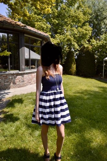 Robe bustier marinière
