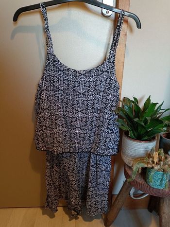 Combinaison short noir et blanc