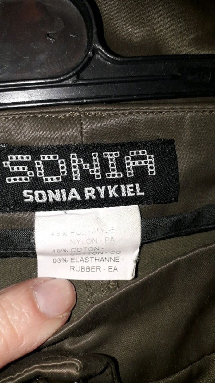 Sonia rykiel jupe kaki satinée taille 42 - photo numéro 5