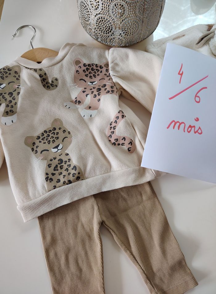 Ensemble léopard 4-6 mois - photo numéro 2