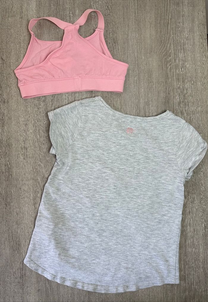 T-shirt sport effet 2 en 1 motif cœur - taille 6 ans - 116cm - photo numéro 9