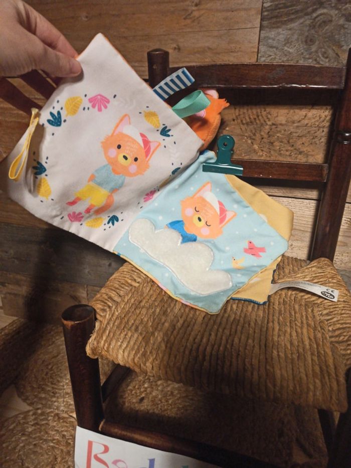 Doudou renard livre tissu tbe - photo numéro 4