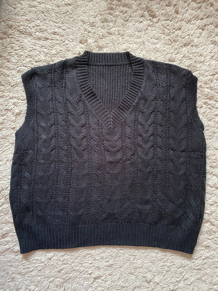 Pull sans manches noir