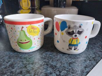 Lot de 2 tasses double poignées