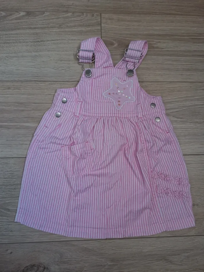 Lot de 2 salopettes fille été 1 an - photo numéro 2