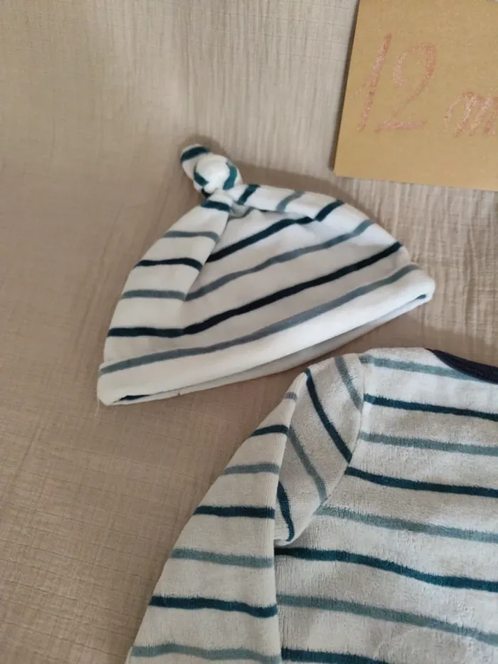 Pyjama & bonnet 12 mois/74cm - photo numéro 5