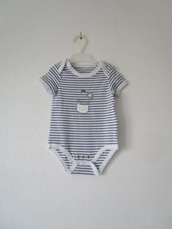 Body rayé Vertbaudet 9 mois NEUF