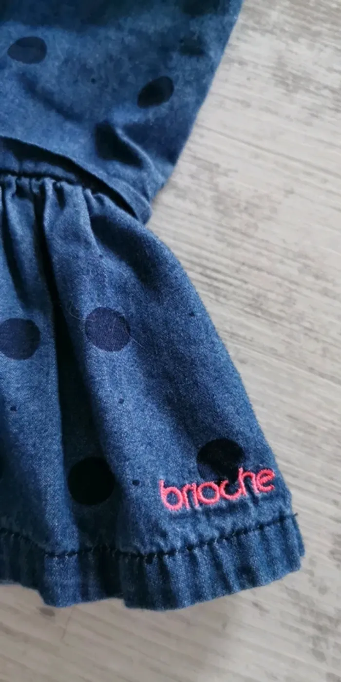 Robe bleue doublée 6 mois Brioche - photo numéro 4