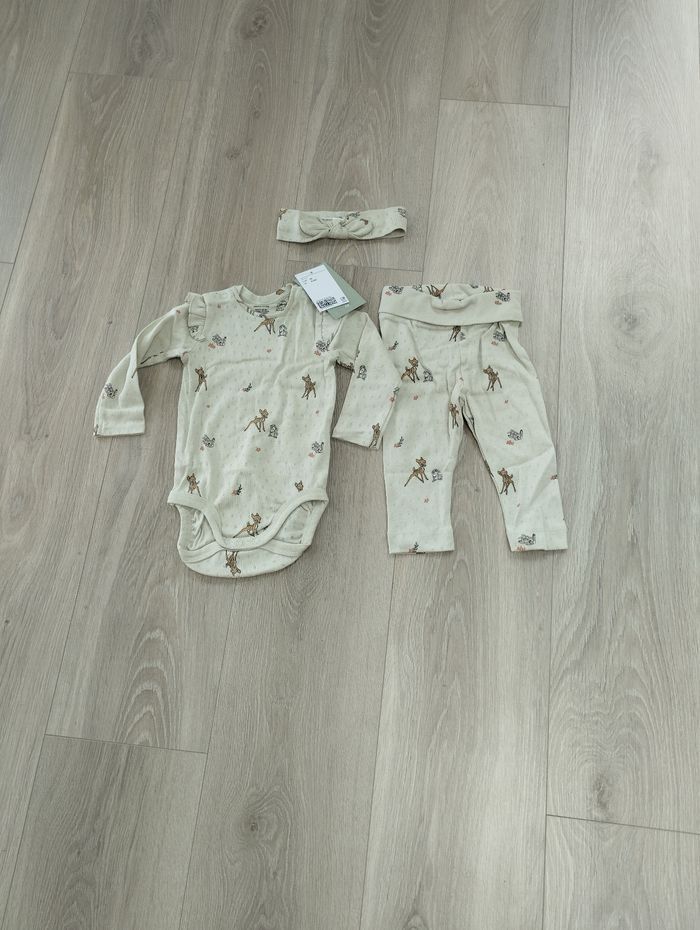 Ensemble bambi 6-9 mois 74 cm neuf