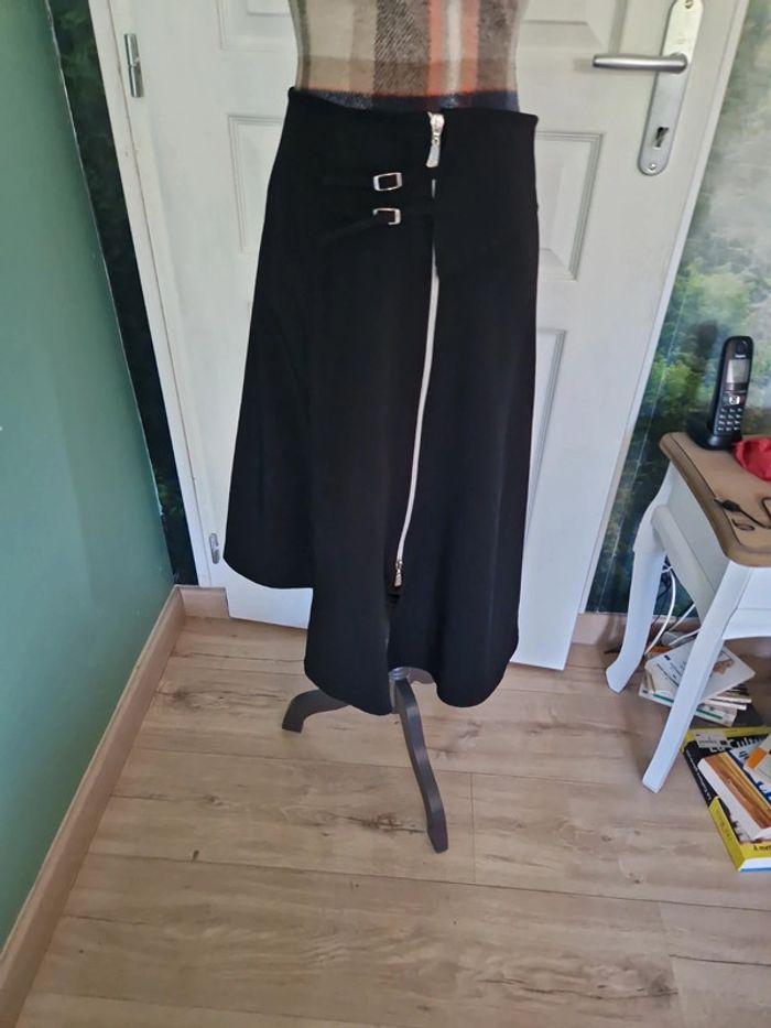 Jupe asymétrique style emo gothique taille 2 noire - photo numéro 2