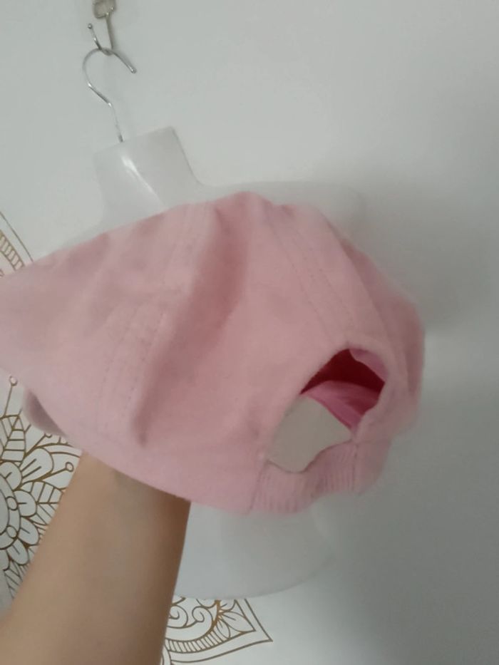 Casquette gavroche rose en suédine bohème - photo numéro 3