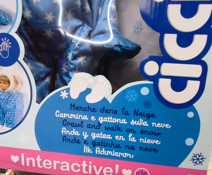 Cicciobello marche dans la neige neuf - photo numéro 3