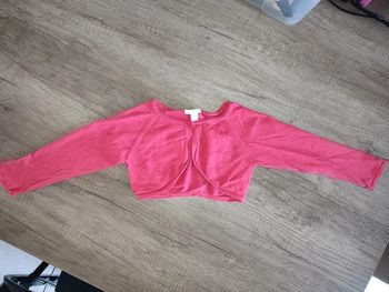 Boléro / gilet court obaibi 23 mois fushia