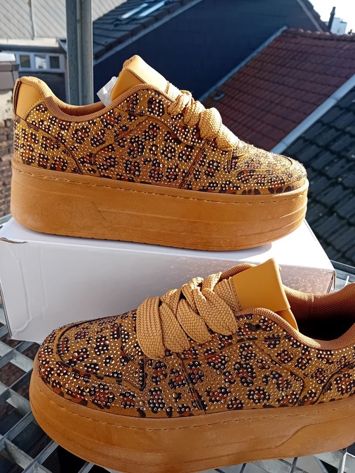 Basket femme haute plate-forme 38 léopard - photo numéro 3