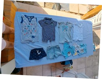 Lot été 18 mois barboteuses, shorts, body