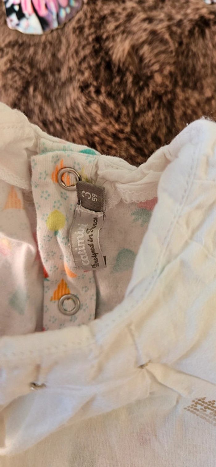 Robe bodie catimini à forme géométrique 3 mois été - photo numéro 3