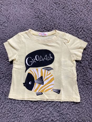 Teeshirt MC jaune 9 mois