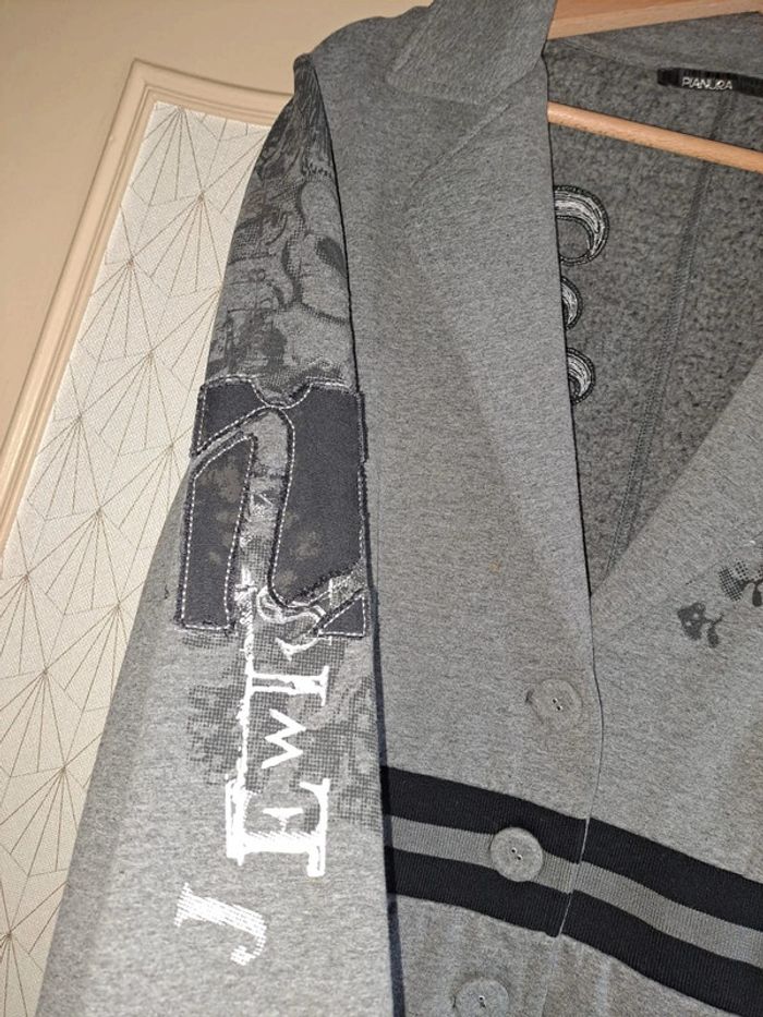 Superbe veste femme comme neuve grise 42 Fr 48 italienne pianura studio - photo numéro 3