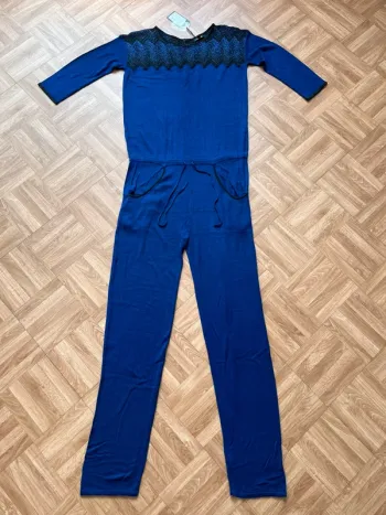 Combinaison ensemble manches 3/4 bleu vintage rare Georges Rech (NEUVE)