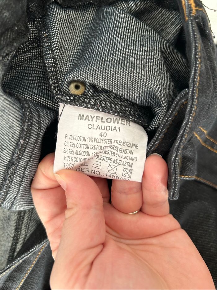 Jean droit noire élastique Mayflower 40 - photo numéro 7