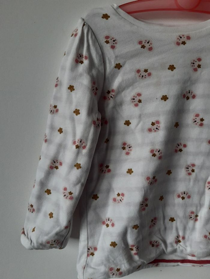 Ensemble Bébé fille 18 mois DPAM salopette velours et pull - photo numéro 13