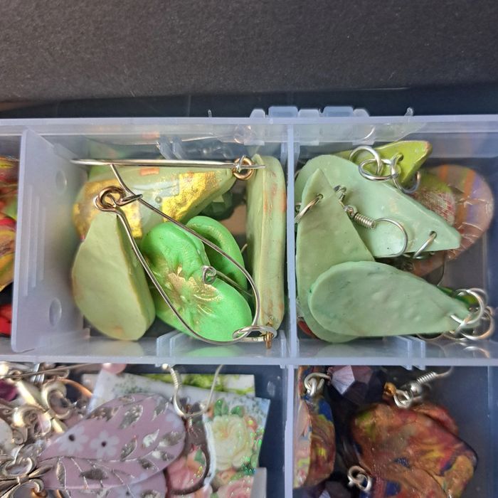 Lot de boucles d'oreilles pendante avec pendentif assortie multicolore - photo numéro 6