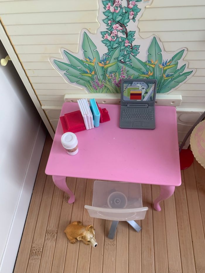 Barbie desk & chair bedroom playset barbie vintage - photo numéro 5
