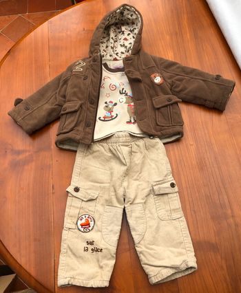 Manteau + pantalon + tee-shirt 18 mois