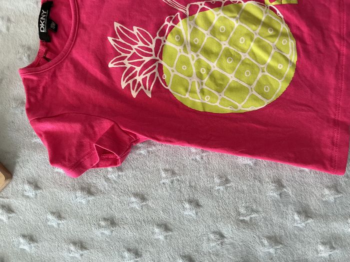 teeshirt manches courtes rose fuchsia impression ananas jaune 18 mois DKNY - photo numéro 7