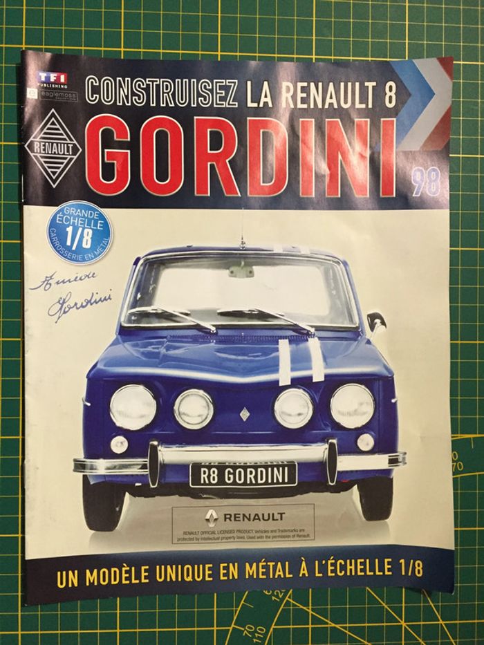 Fascicule seul sans pièce N°98 pièce Renault R8 Gordini 1/8 1/8ème Eaglemoss collections #A67